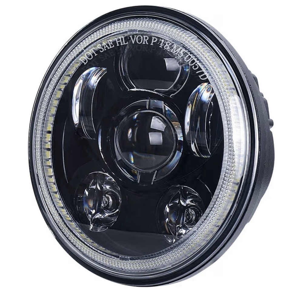Motorcycle 5.75" 5 3/4 LED Headlight Projector For Dyna Sportster XL1200 XL883